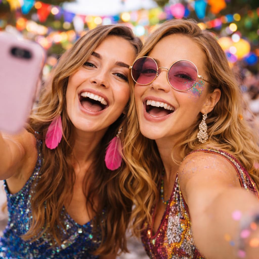 TK Gruppe Kostüm Hippiebrille – Klassisches Retro-Accessoire für Vintage-Themen