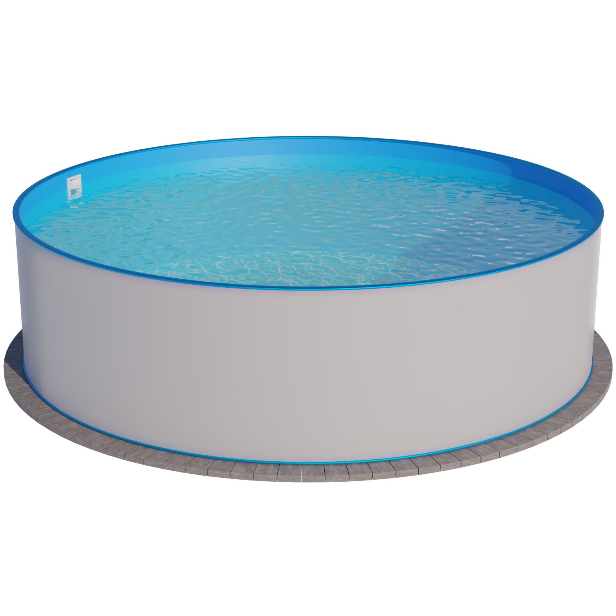 Waterman Rundpool Stahlwandpool rund Exklusiv 400x120 cm, Stahl 0,6 (Einzelbecken, 1-tlg), verzinkte Stahlwand