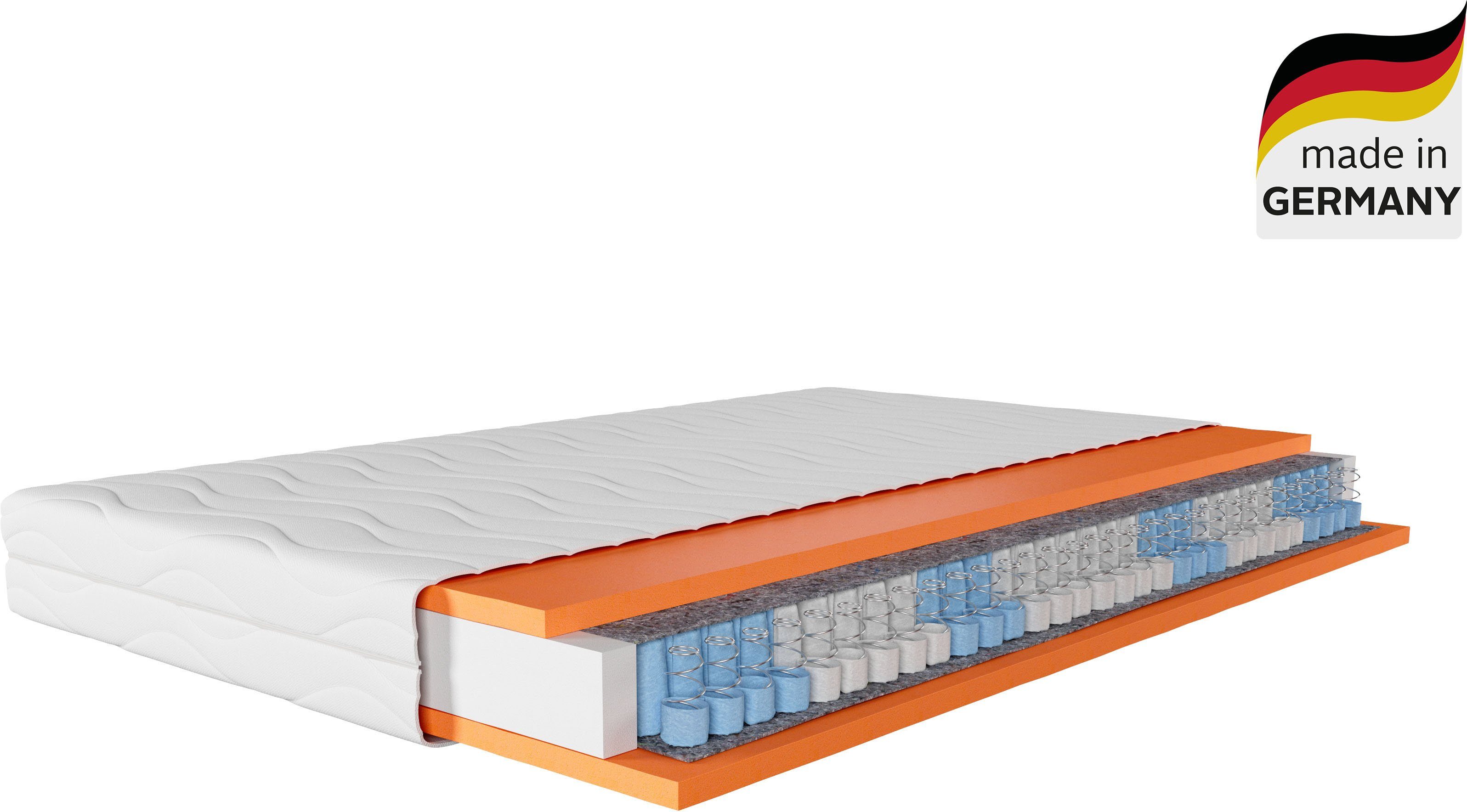 Taschenfederkernmatratze Black Diamond Comfort, Matratze 90x200, 140x200 cm & weitere Größen, OTTO home, 20 cm hoch, 7-Zonen, H2 / H3 / H4, ergonomisch, atmungsaktiv