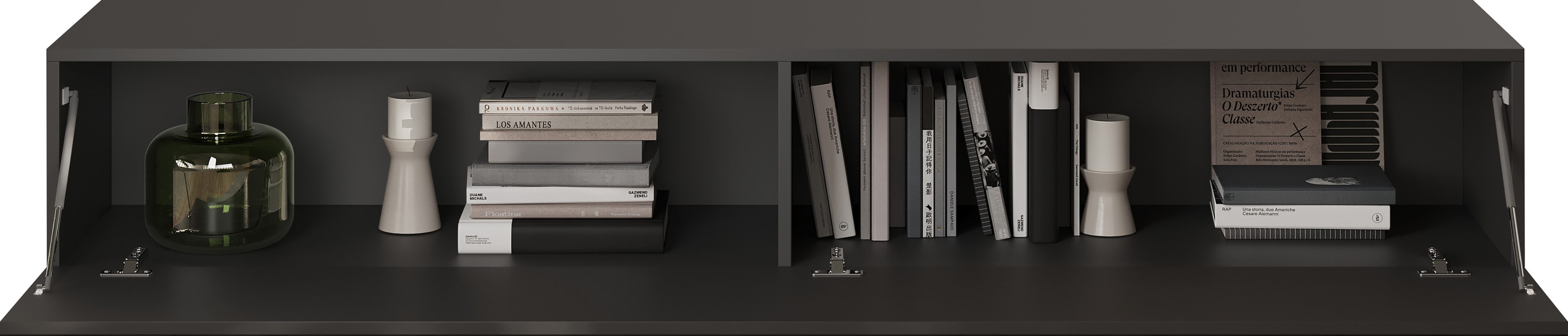 INOSIGN TV-Board Snake, Schwebe-Lowboard, TV-Schrank, Media-Board, Breite 180 cm, mit Siebdruck-Front, 1 Klappe, wandhängend, stilvoll & funktional