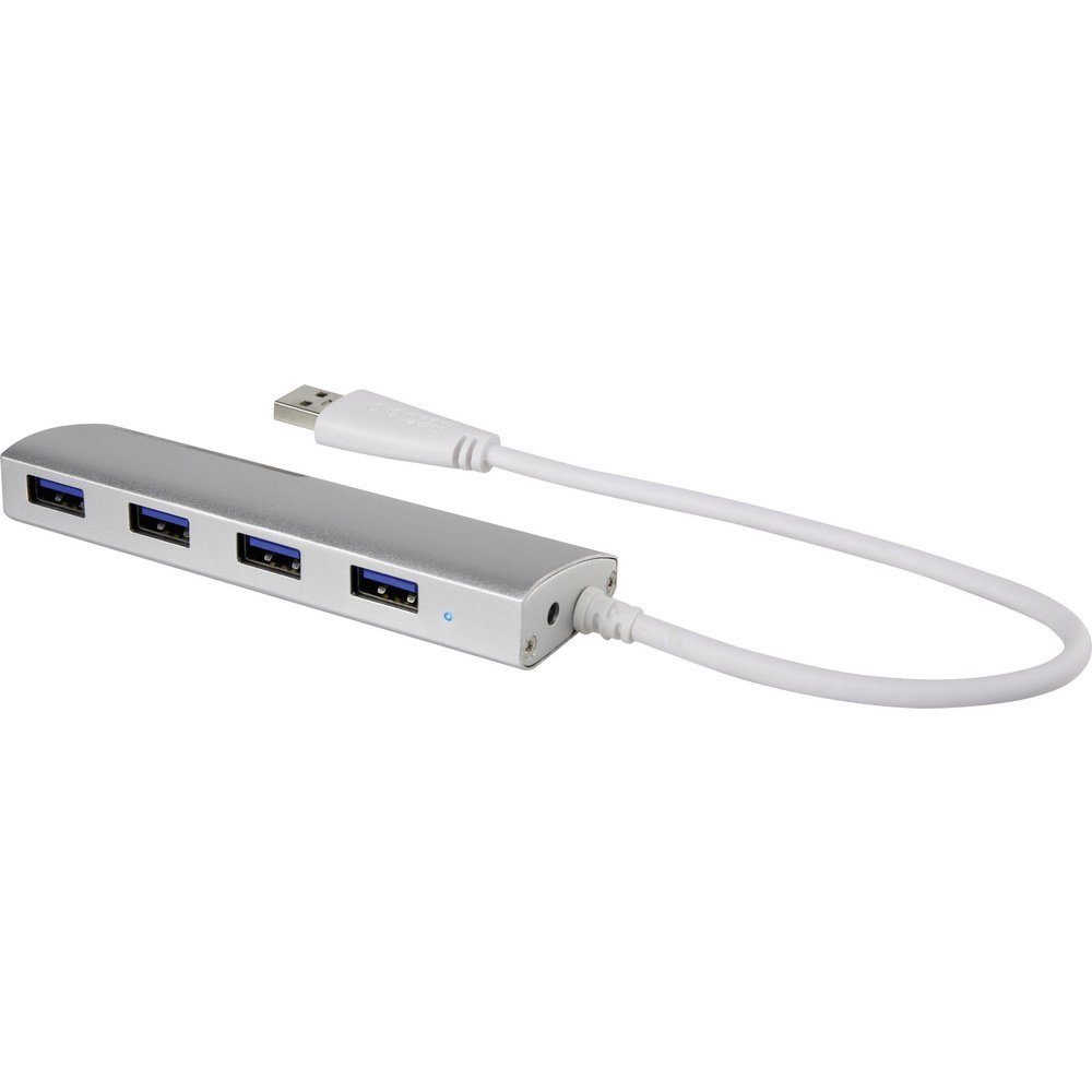 USB-Verteiler Renkforce 4 Port USB 3.2 Gen 1-Hub (USB 3.0) Aluminium