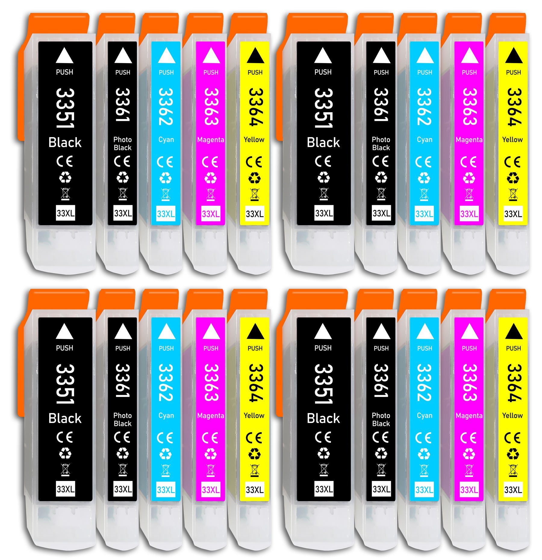 20er Multipack für Epson 33XL Tintenpatronen Set Tintenpatrone