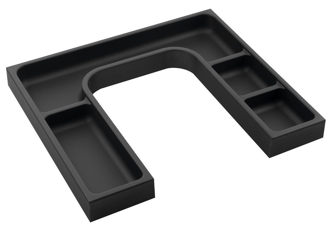 Sapho Schubkasteneinsatz LINDO "U" Organizer 372x36x323mm, Kunststoff, Anthrazit, Sapho-LD001