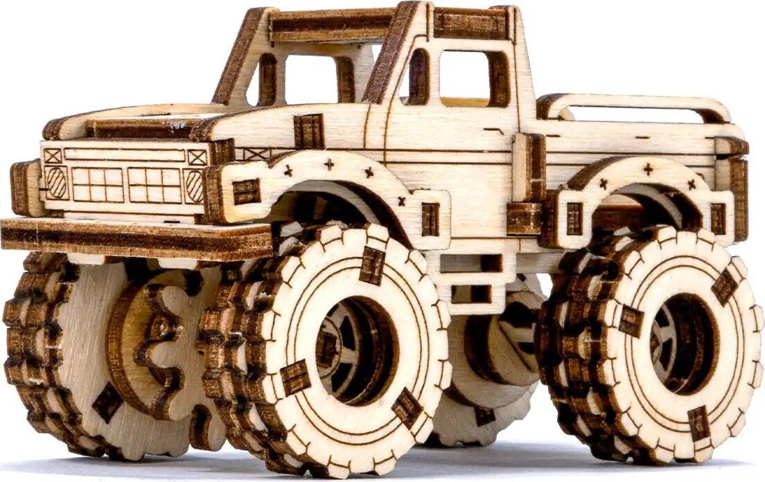 Wooden City 3D-Puzzle WOODEN CITY 3D-Rätsel Superschneller Monster Truck 4, Puzzleteile