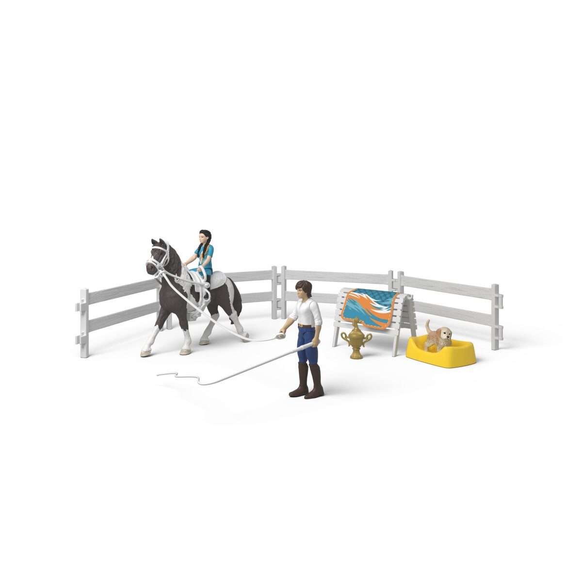 Schleich® Spielwelt HORSE CLUB, Kim's Voltigier Set (42799), (19-tlg)