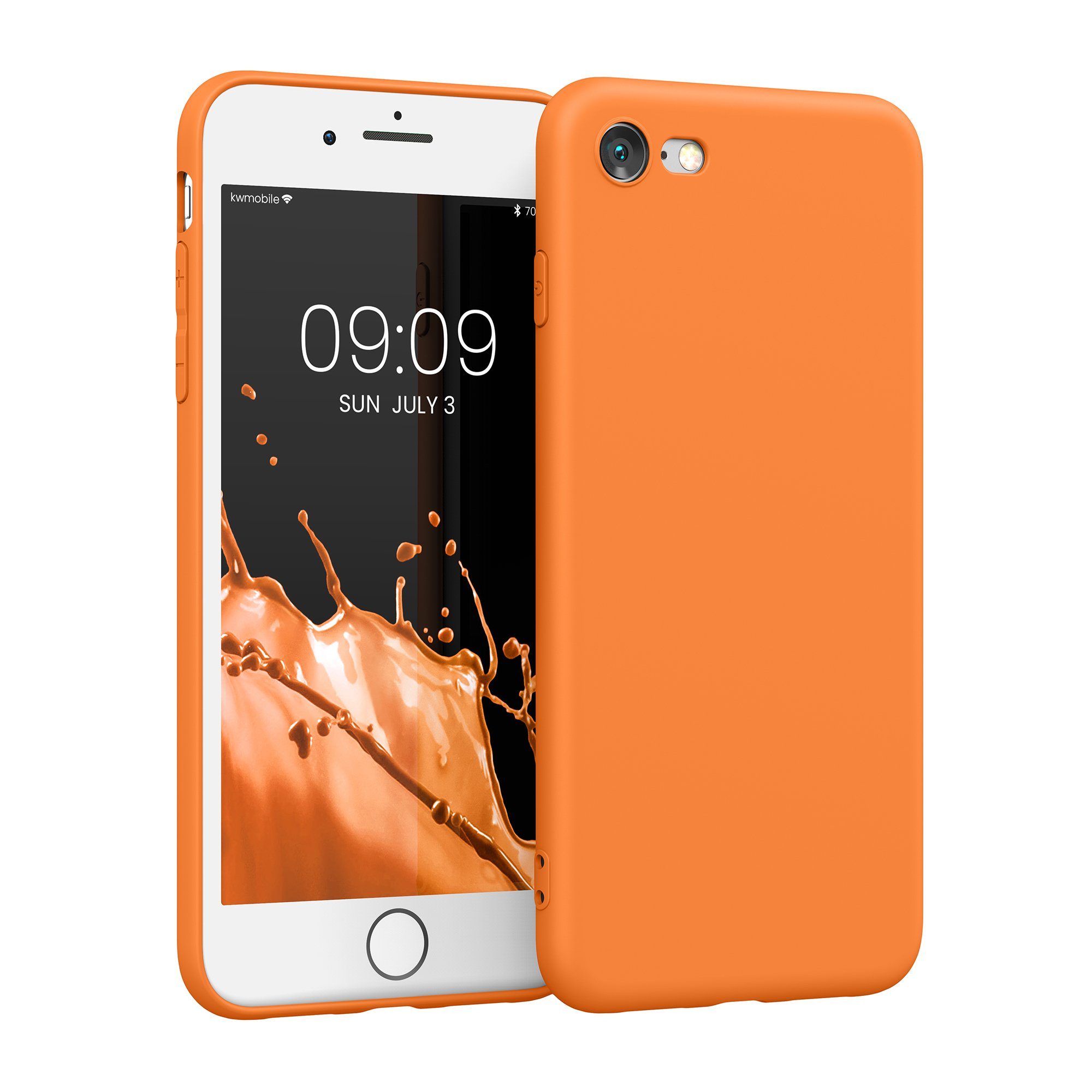 kwmobile Handyhülle Handyhülle für Apple iPhone SE / 8 / 7 Hülle, Weiches Handy Silikon Case - Schutzhülle Cover