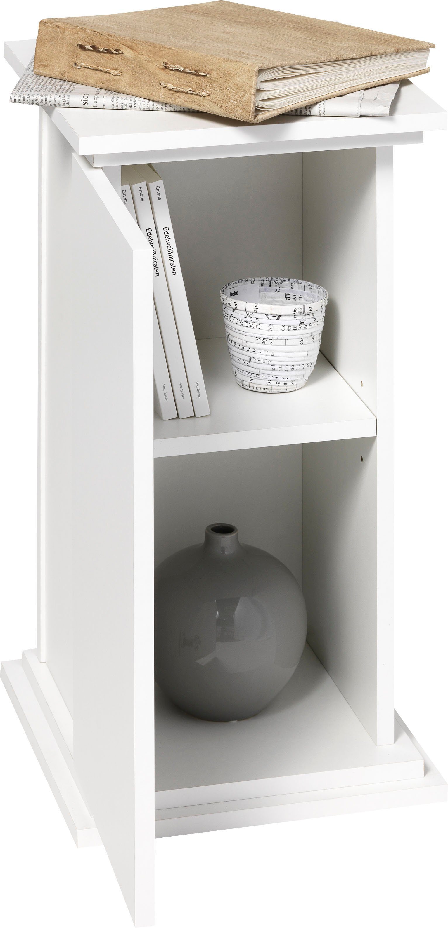 FMD Container Essex Standregal/Blumensäule, Stauraum in zwei Höhen, Breite 30 cm – Bild 5 von 5