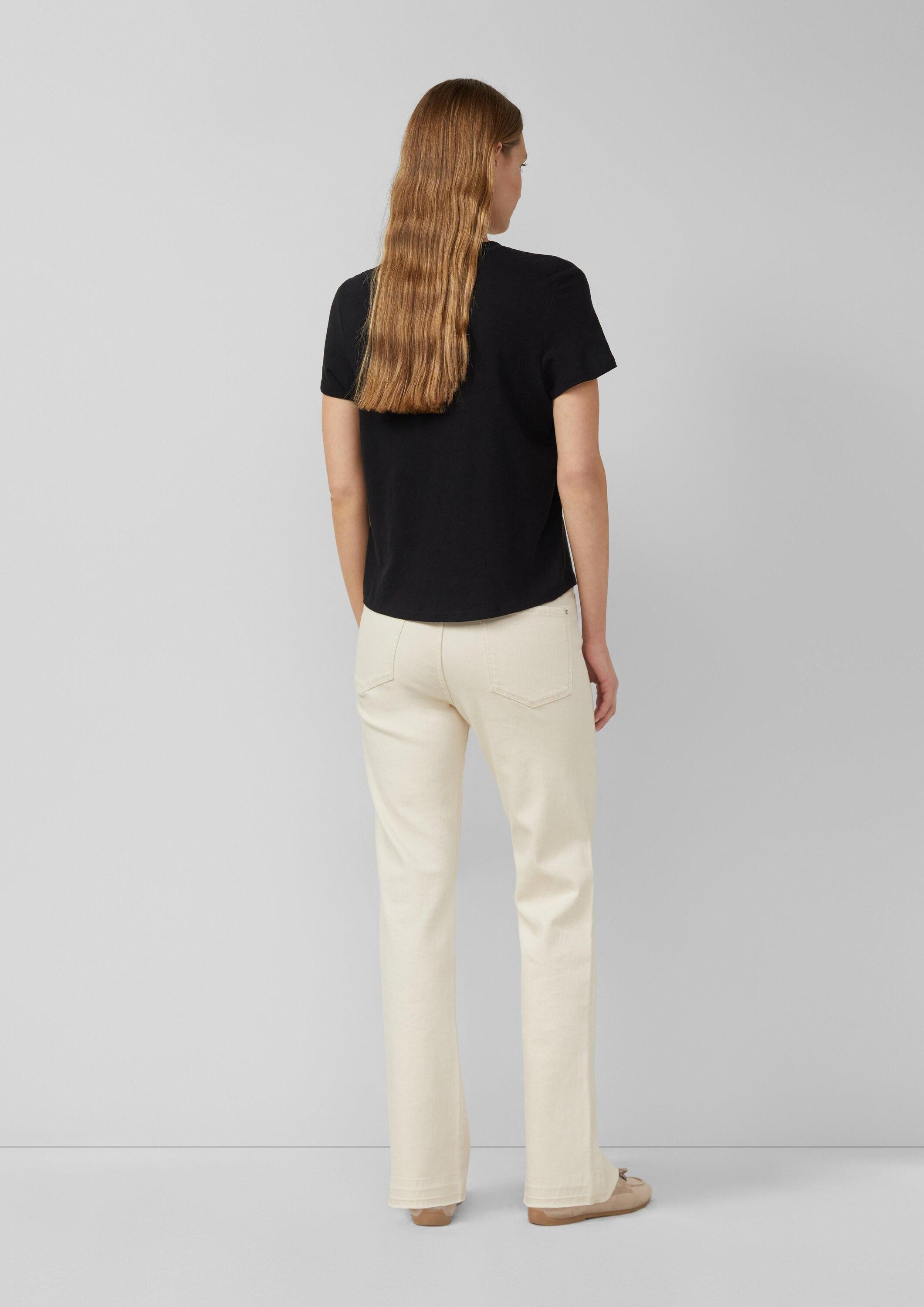 s.Oliver Kurzarmshirt T-Shirt T-Shirt aus Leinenmix