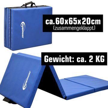eyepower Fitnessmatte XL Gymnastikmatte Sport-, Turn- und Bodenmatte, Weichbodenmatte blau