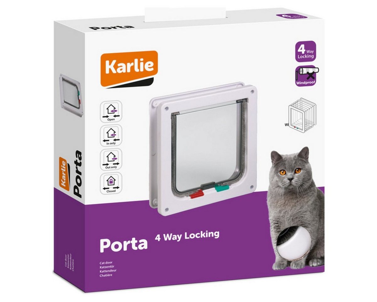Thumbnail - Karlie Katzenklappe Katzentür 4-Wege große Katzen weiß