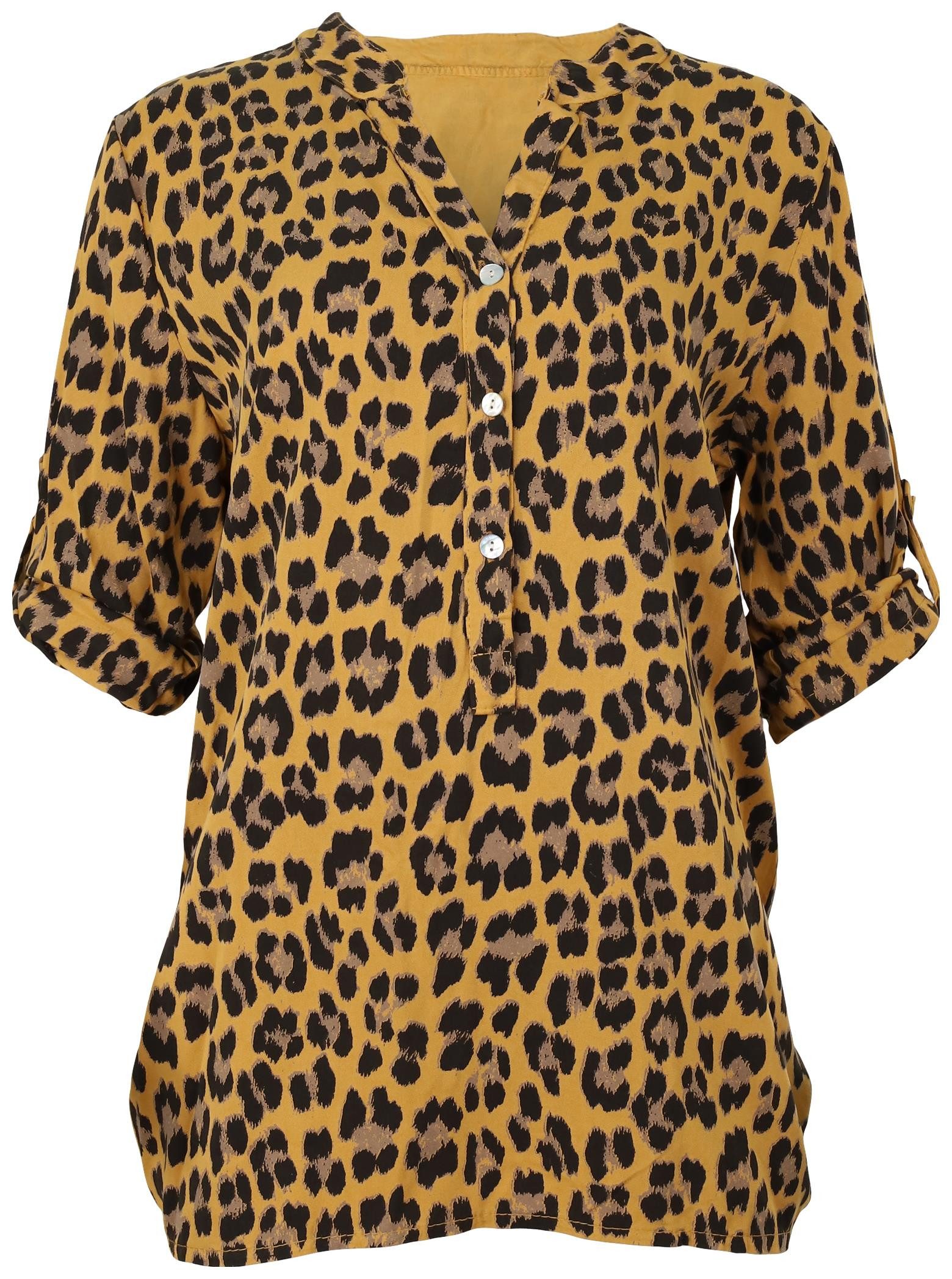 malito more than fashion Schlupfbluse 6702 Animal Print mit 3/4 Armen Einhe günstig online kaufen