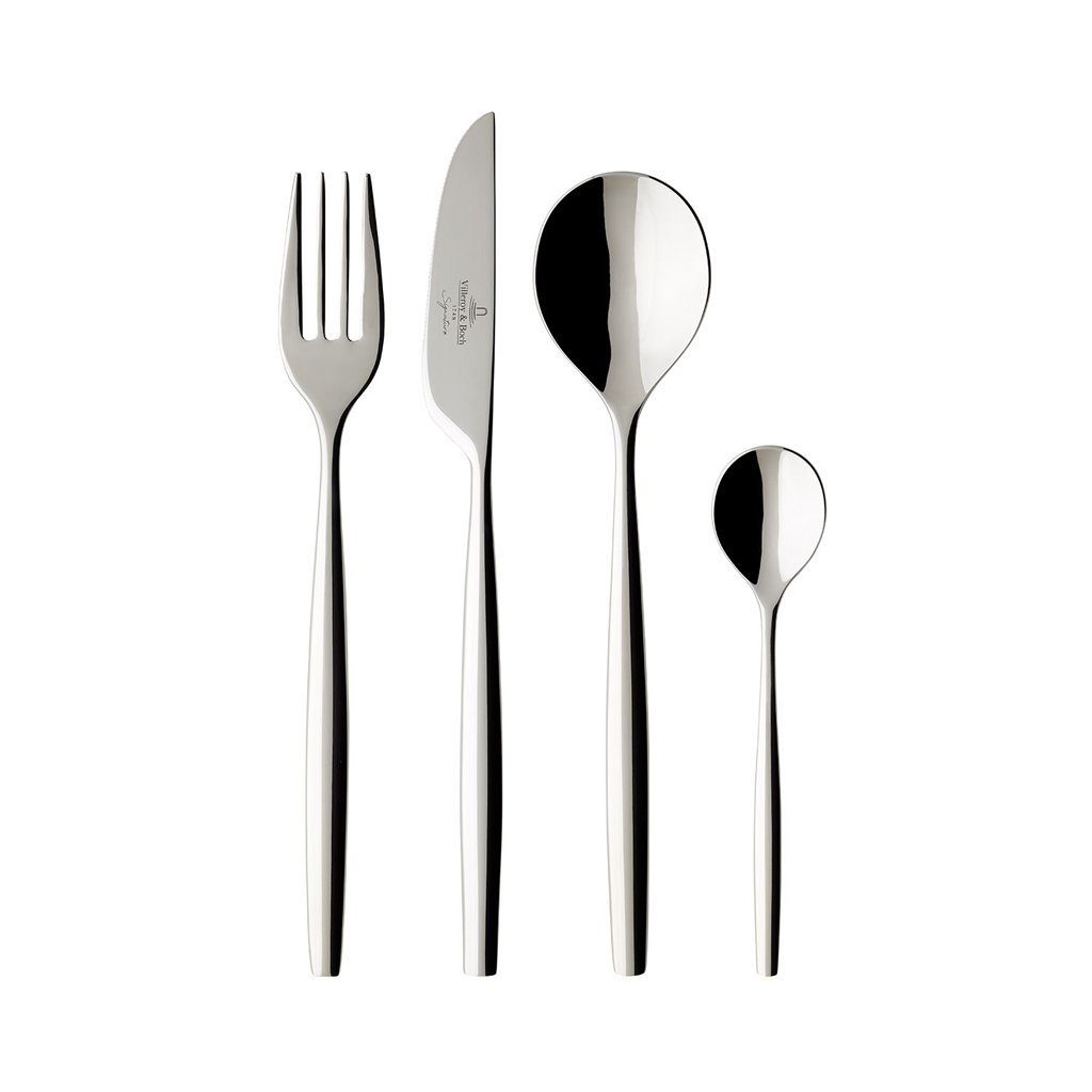 Villeroy & Boch Signature Besteck-Set MetroChic Tafelbesteck 24tlg. (24-tlg), 6 Personen, Edelstahl, Edelstahl, 24 Stck, spülmaschinenfest