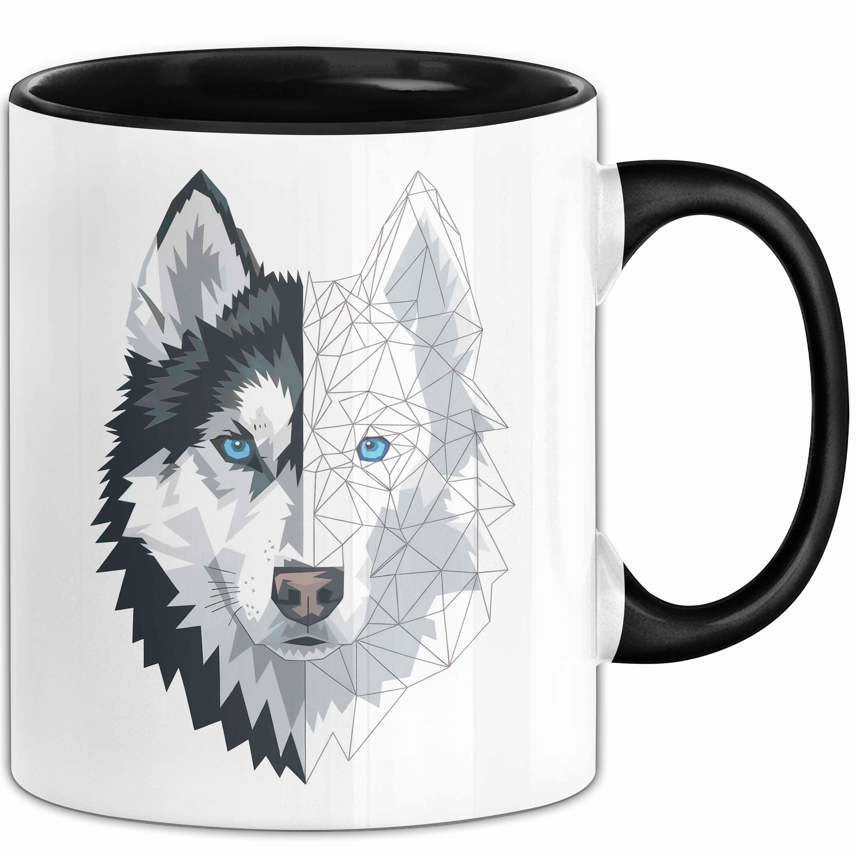 Trendation Tasse Wolf Tasse Geschenk Wolf für Wildtierfreunde