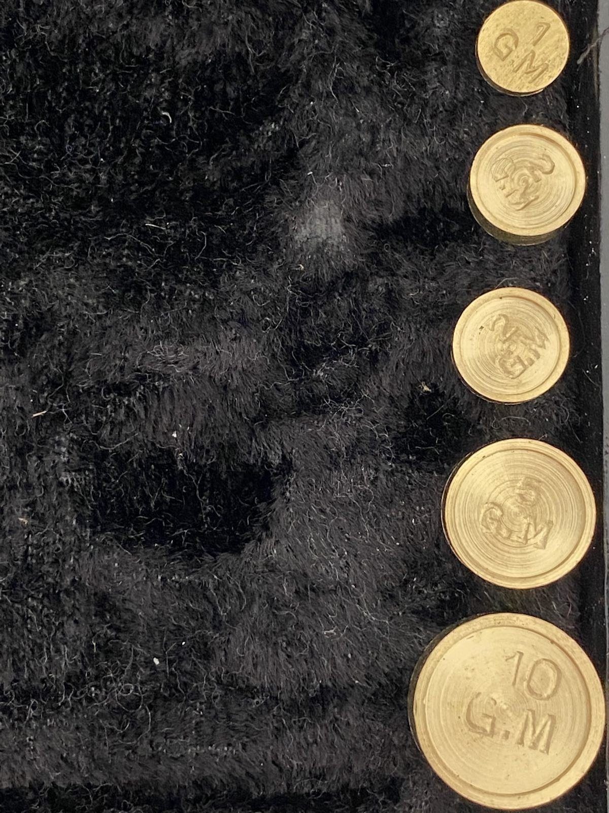 Waage 18cm Dekor Etui Dekofigur im Apothekerwaage Antik-Stil Goldwaage Aubaho Feinwaage