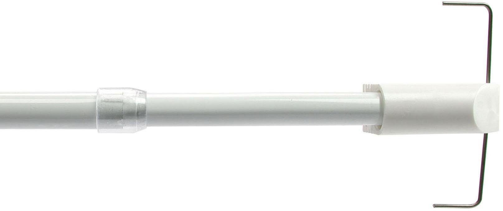 Scheibenstange, Liedeco, Ø 12 mm, 1-läufig, ausziehbar, ohne Bohren, geklemmt, Kunststoff, Metall