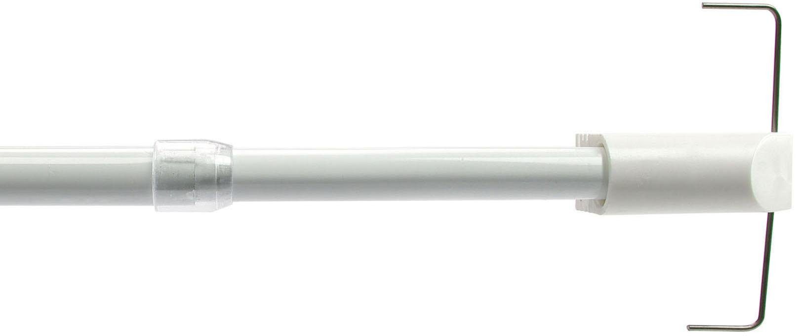 Liedeco Scheibenstange, Ø 12 mm, 1-läufig, ausziehbar, ohne Bohren, geklemmt, Kunststoff, Metall