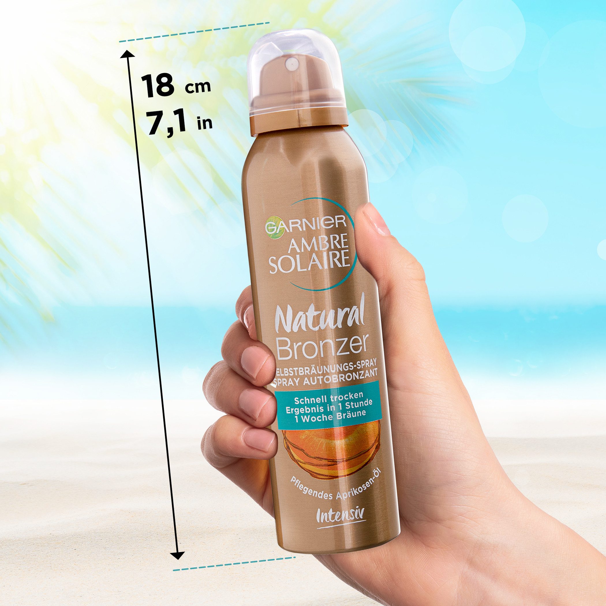 GARNIER Selbstbräunungsspray AMBRE SOLAIR NATURAL BRONZER, mit einheitlicher und natürlich wirkender Bräune