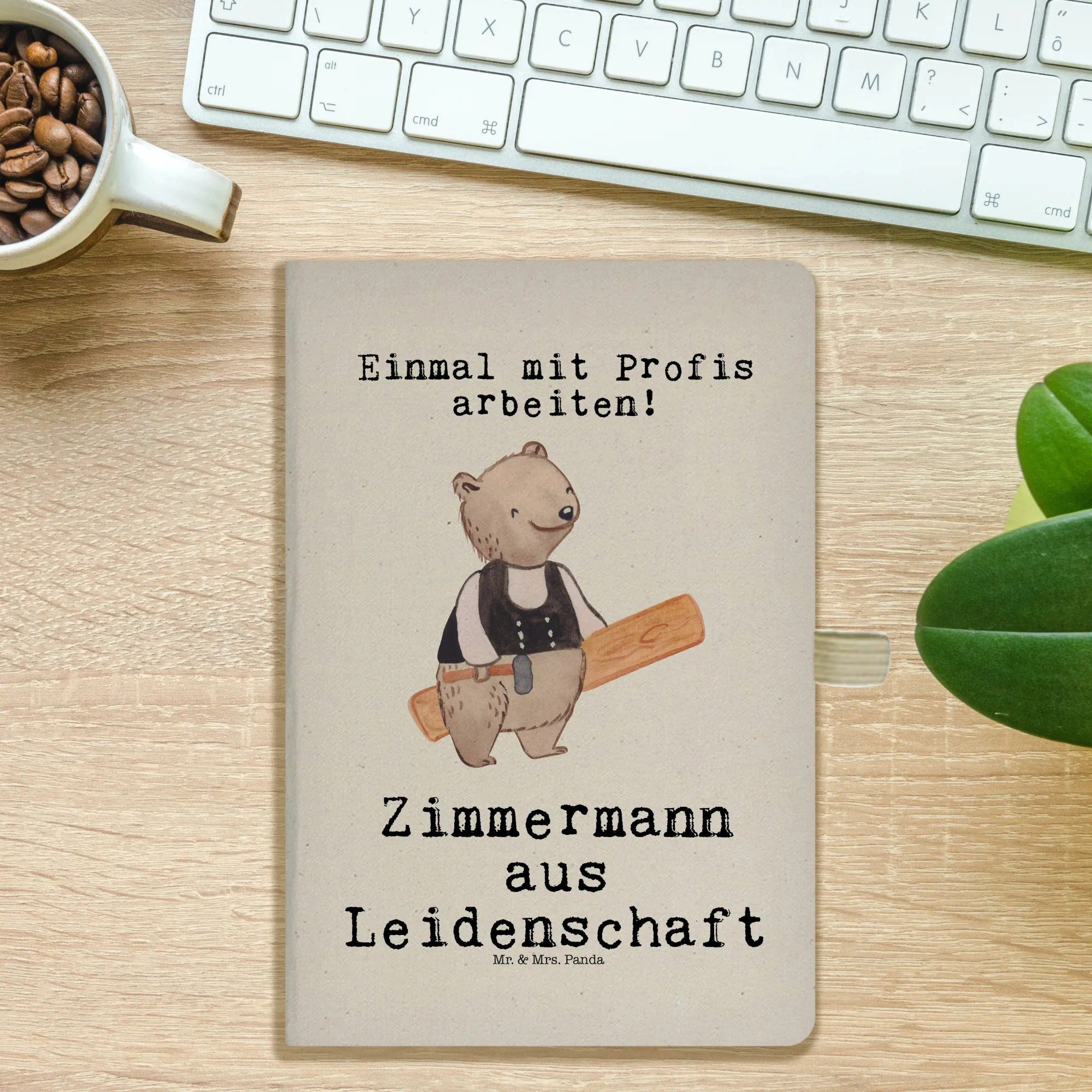 Thumbnail - Mr. & Mrs. Panda Notizbuch Zimmermann Leidenschaft - Transparent - Geschenk, A5 Notizbuch Für Sc Mr. & Mrs. Panda, Inspi...