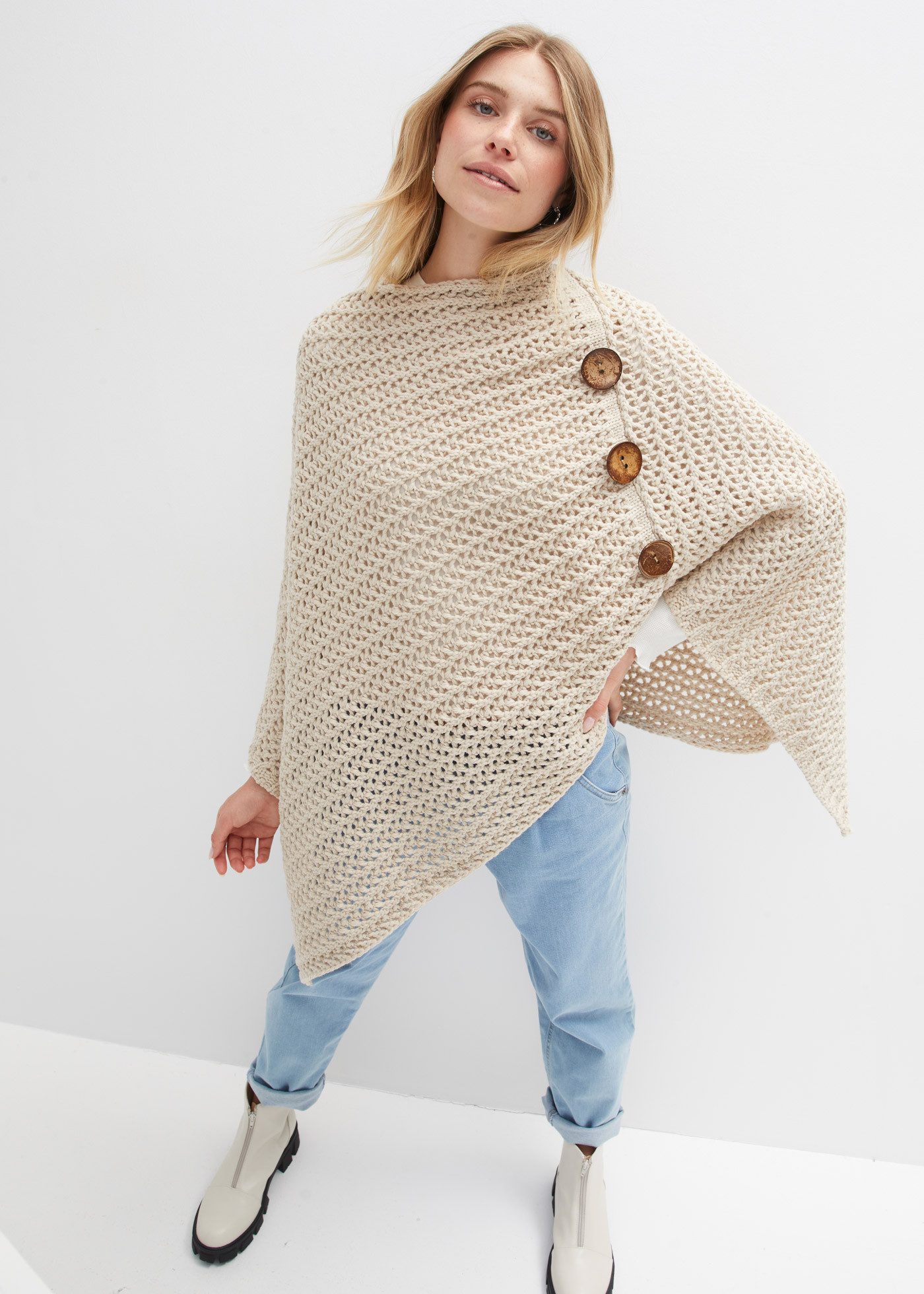 bonprix Strickponcho günstig online kaufen