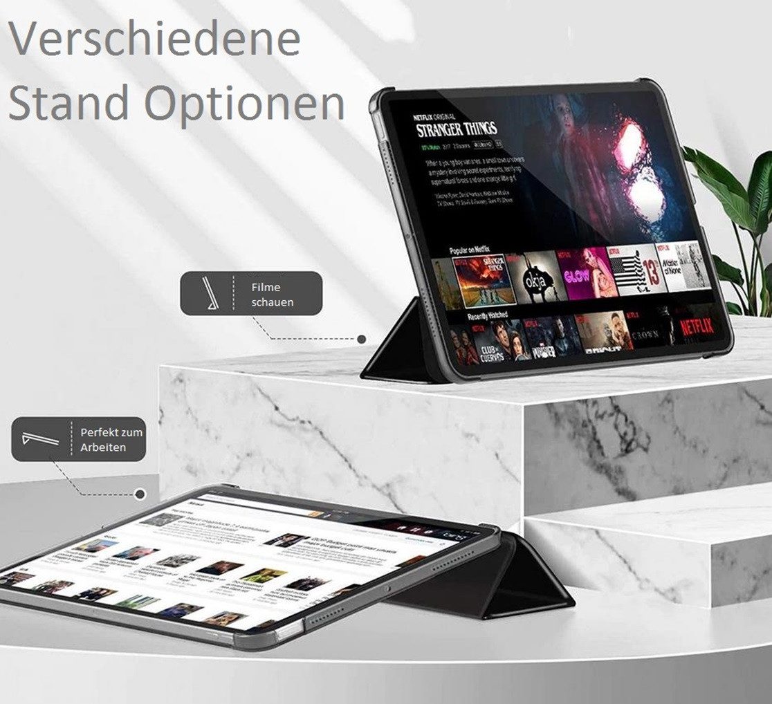 FroShop Tablet-Hülle für Apple iPad 10.2" Zoll 9. / 8. / 7. Generation (2021/2020/2019) 10.2" Zoll, Auto Wake UP / Sleep Standfunktion mit & ohne Stifthalter