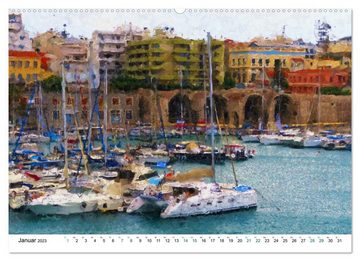 CALVENDO Wandkalender Kreta - Malerische Insel Griechenlands (Premium, hochwertiger DIN A2 Wandkalender 2023, Kunstdruck in Hochglanz)