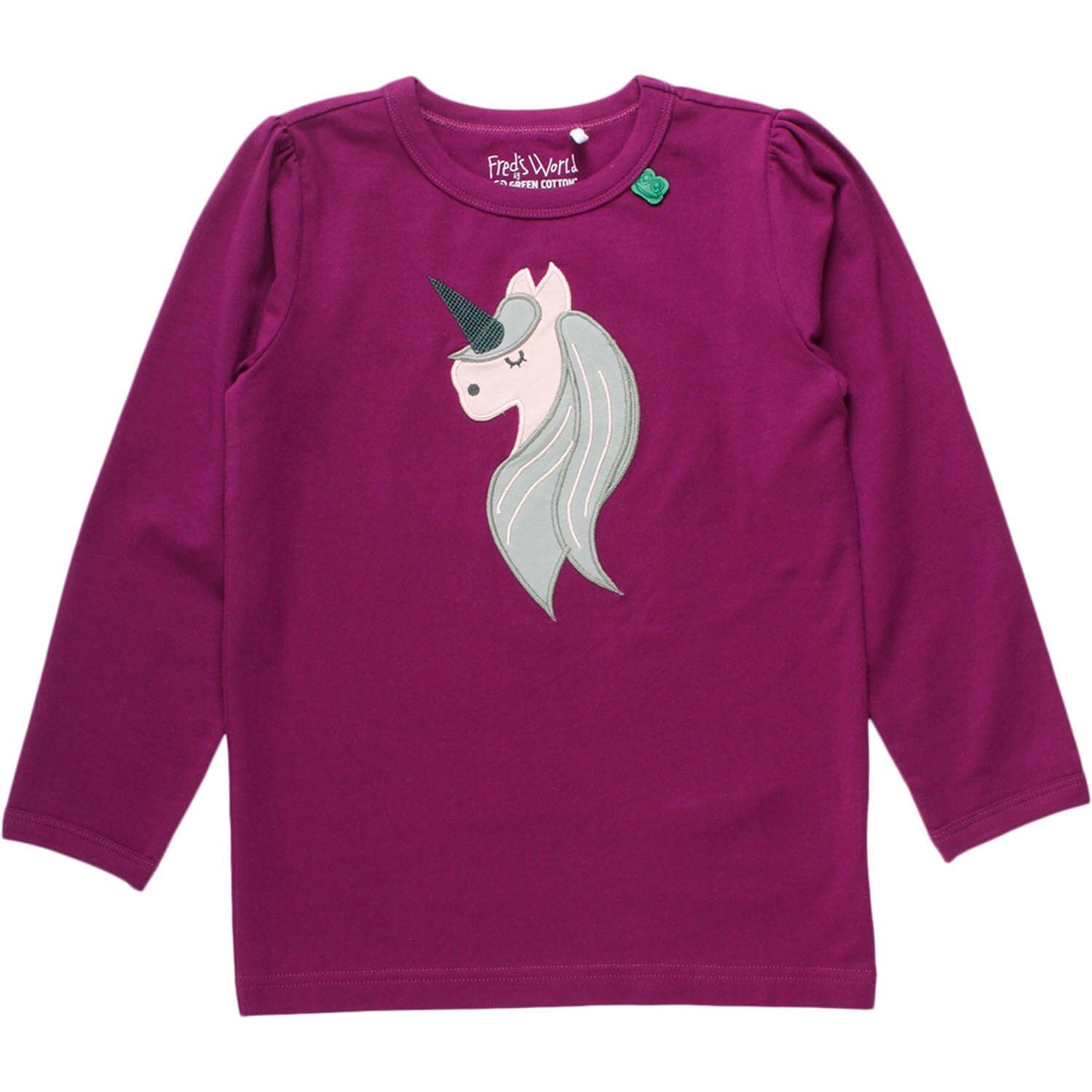 Fred's World by GREEN COTTON Langarmshirt Fred’s World by Green Cotton Langarmshirt Einhorn Lila