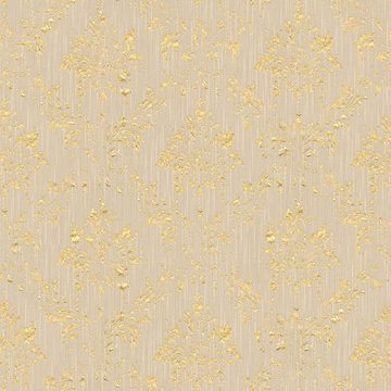 Tadessi Vliestapete Tapete Barock Gioele M1-No.2191, Vliestapete, Beige, Gold, Ornamen