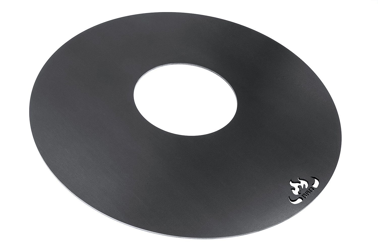 teileplus24 Grillplatte FR01 Grillring Ø 58.5cm Grillplatte Plancha für zB Weber Kugelgrill