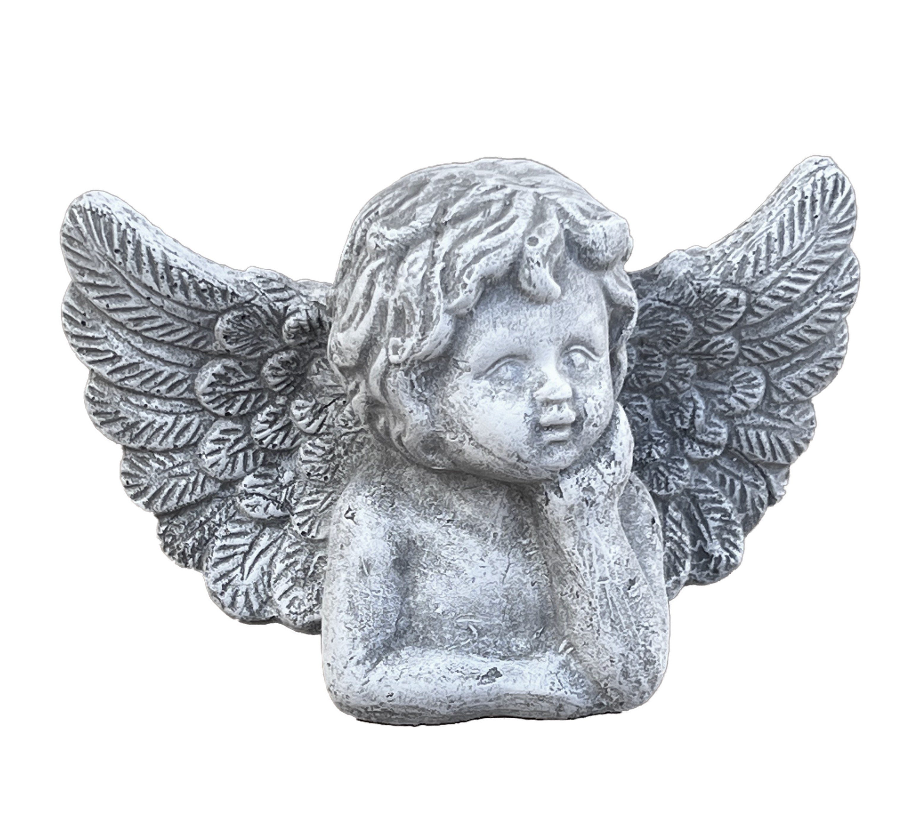 Stone and Style Engelfigur Frostfeste Steinfigur kleine Engel Büste