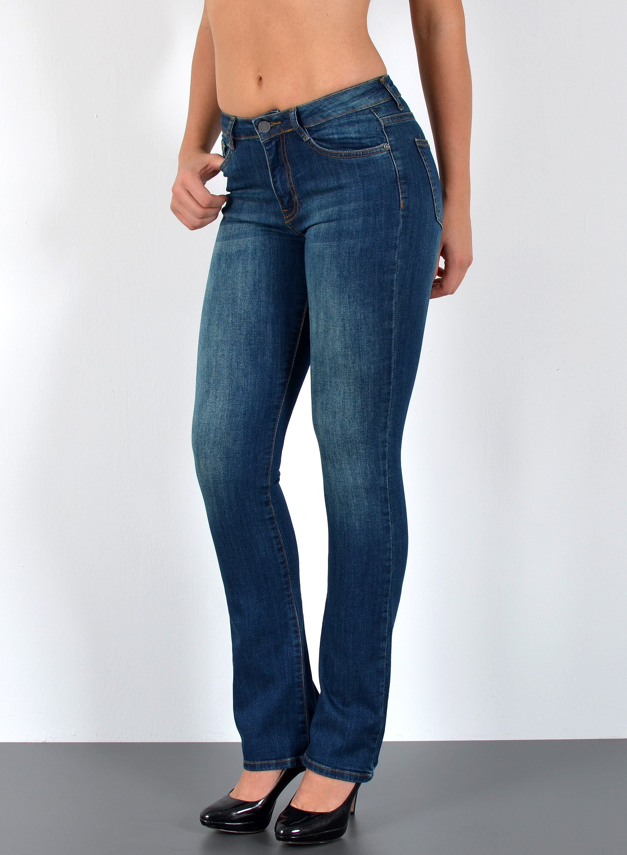 ESRA Bootcut-Jeans Damen Bootcut Jeans High günstig online kaufen