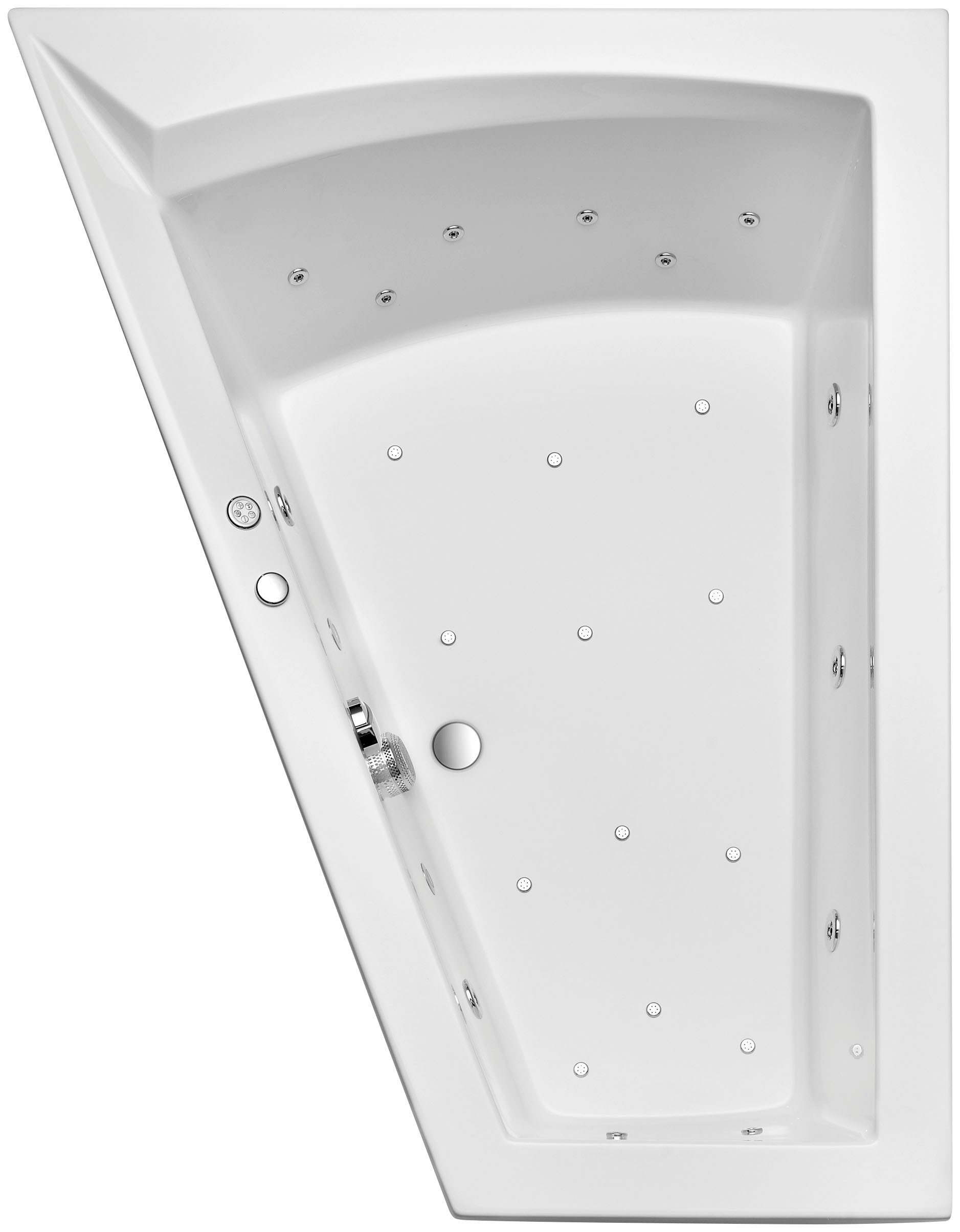 OTTOFOND Whirlpool-Badewanne Galia II Mod. B, (Set), 175x135 cm