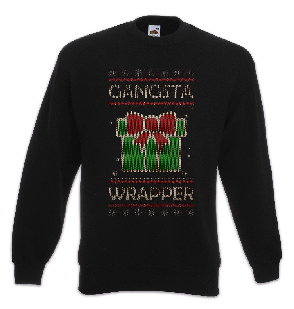 Sweatshirt Gangsta Wrapper Sweatshirt X-Mas Bad Weihnachtsmann Merry Vacation