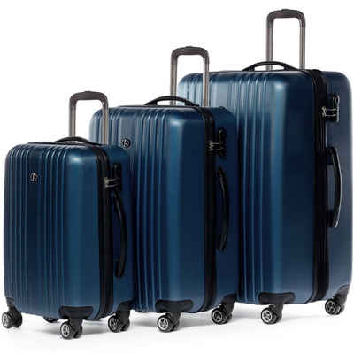 FERGÉ Kofferset 3 teilig Hartschale Toulouse, Trolley 3er Koffer Set, Reisekoffer 4 Rollen, Premium Rollkoffer