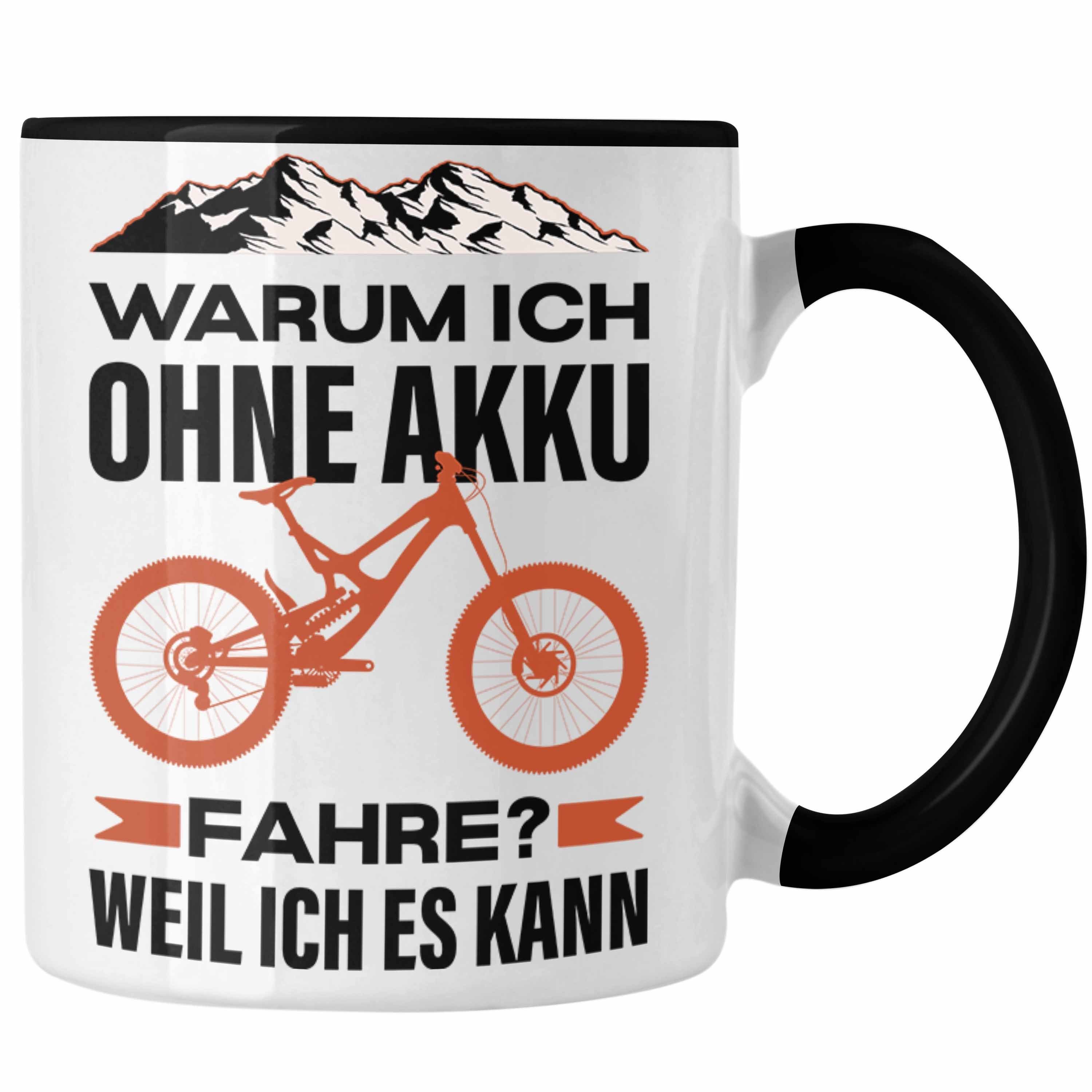 Trendation Tasse Trendation - Fahrradfahrer Geschenk Tasse mit Spruch Rennrad Mountainbike Geschenkidee Radfahrer Lustig schwarz