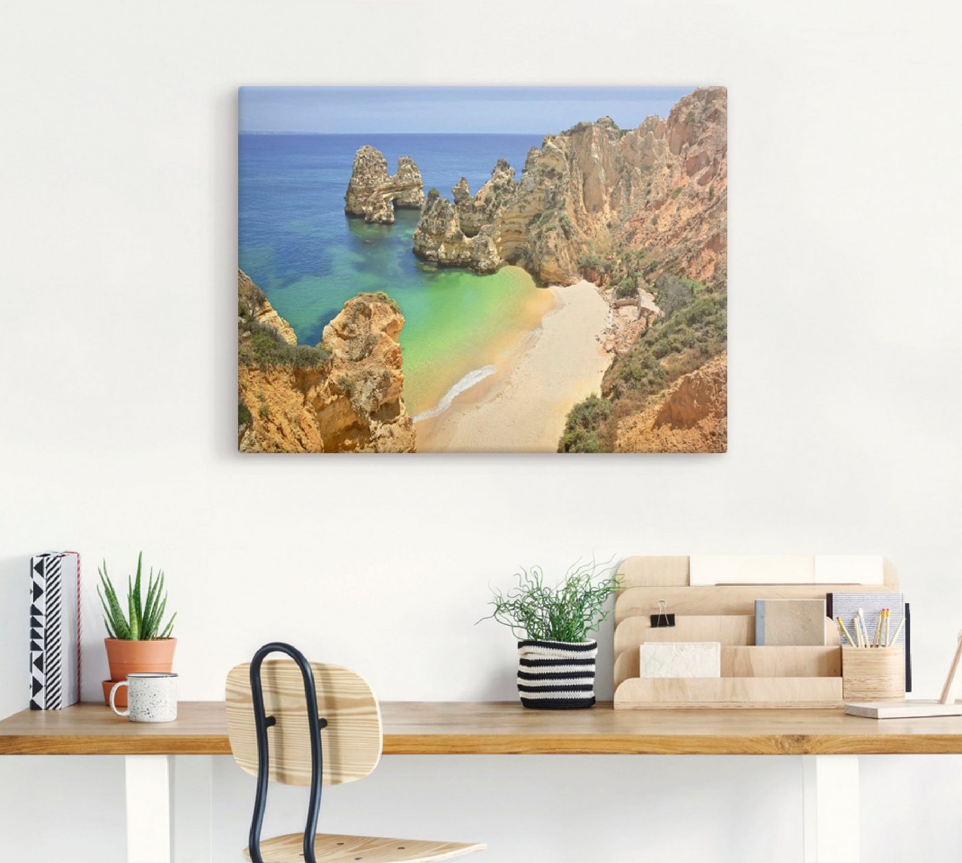 Artland Wandbild »Farbige Algarveküste«, Strand (1 Stück), in vielen Größen & Produktarten - Alubild / Outdoorbild für den Außenbereich, Leinwandbild, Poster, Wandaufkleber / Wandtattoo auch für Badezimmer geeignet-kaufen