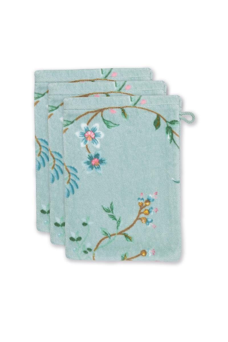 PiP Studio Handtuch Les Fleurs 3 Cotton, Blue velour, Baumwolle terry 500, (1-St) 16X22 Set 100% Blau A