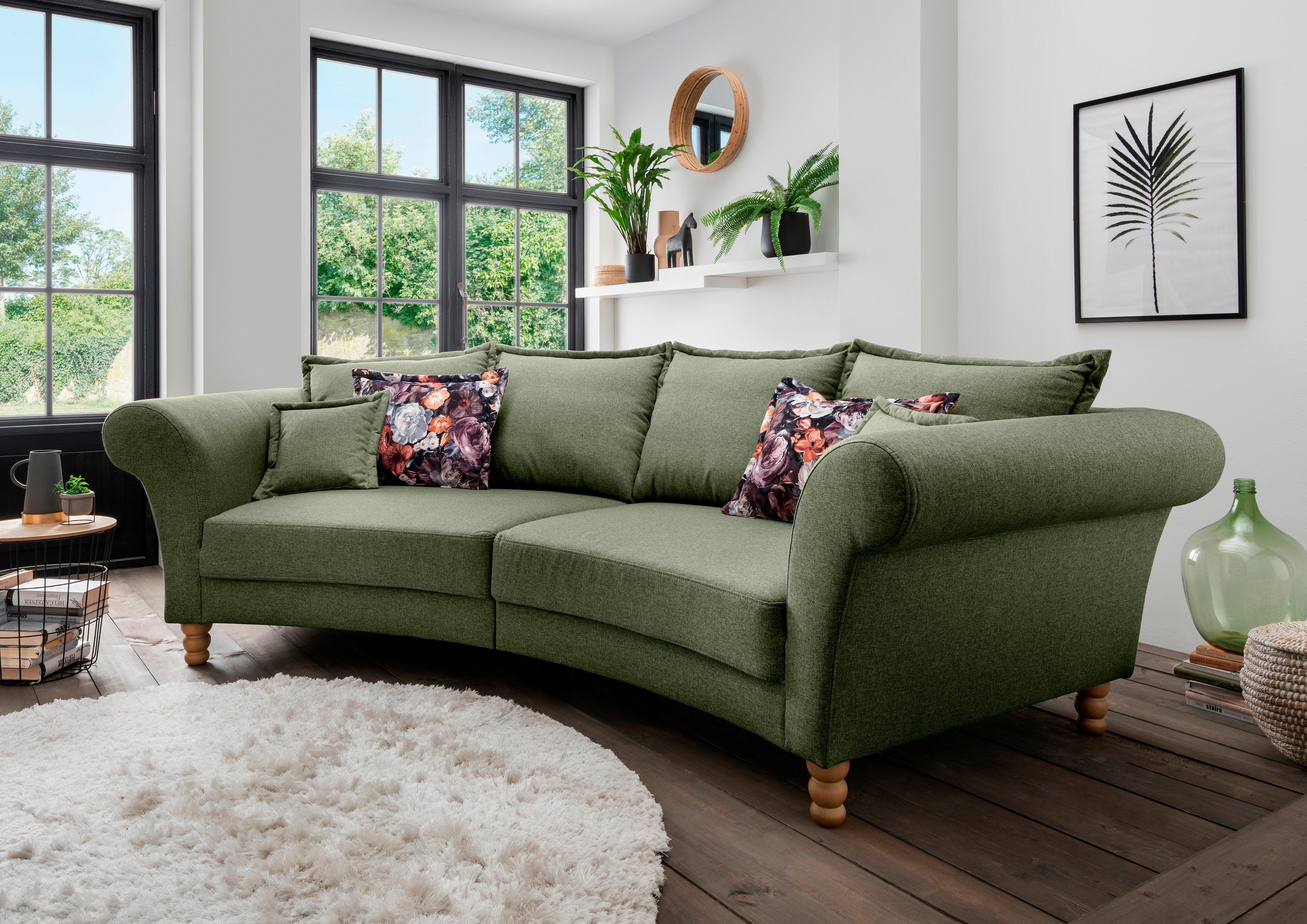 Home affaire Big-Sofa Tassilo geschwungene Formensprache, bequem, Mega Sofa, Breite 350cm