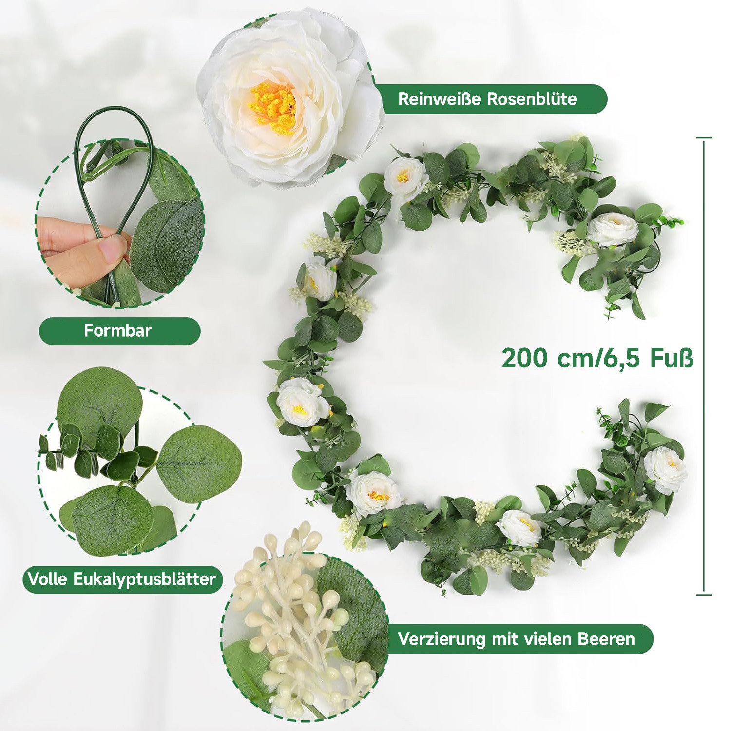 Kunstblume Künstliche Blumen Blumenrebe Zimmerwand Heimdekoration günstig online kaufen
