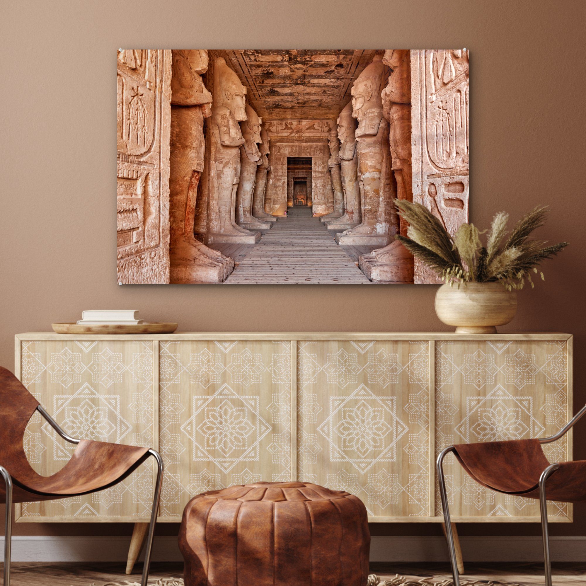 Acrylglasbild in von II. MuchoWow Acrylglasbilder des & (1 Wohnzimmer Ramses Das Innere in Ägypten, Simbel St), Schlafzimmer Abu Tempels