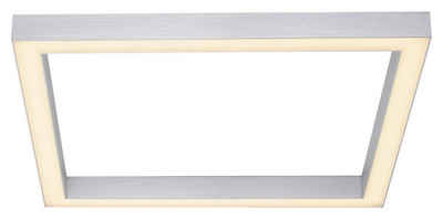 Paul Neuhaus LED Deckenleuchte PURE LINES, B 55 x T 55 cm, Aluminium, 1-flammig, LED fest integriert, Warmweiß, Neutralweiß, mit Fernbedienung, Weiß, Metall, Kunststoff