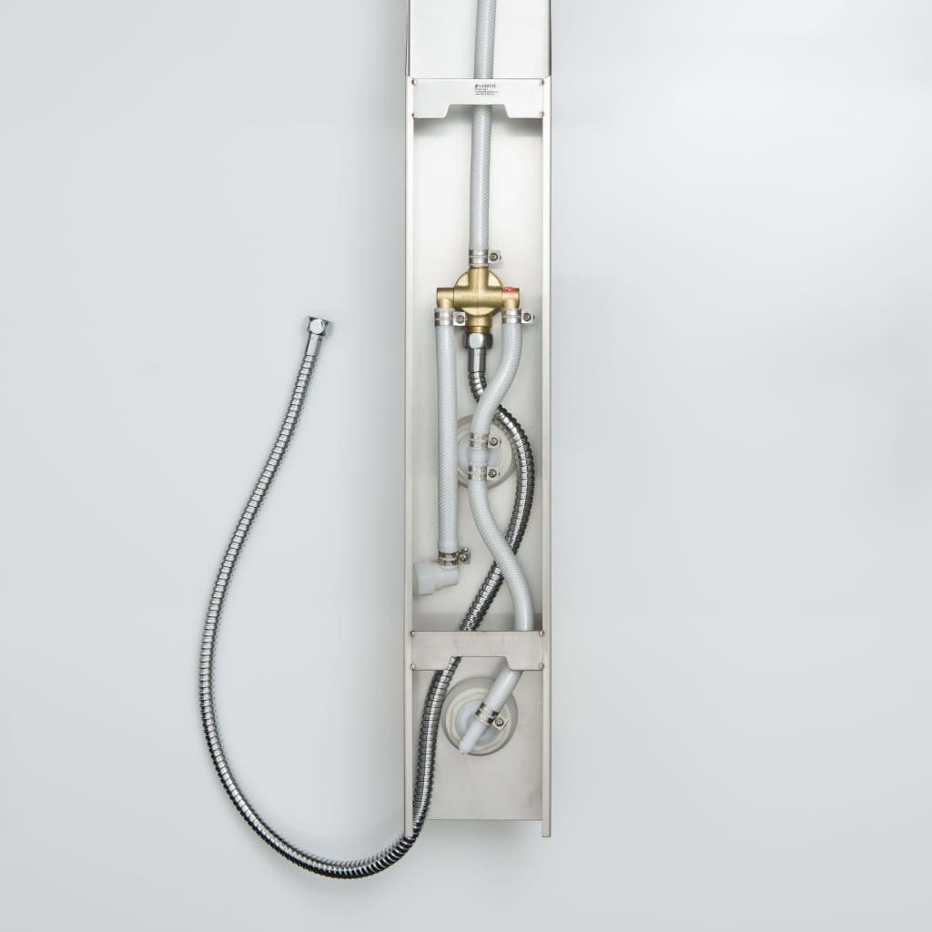 Thumbnail - Schütte Duschsystem Duschpaneel SANSIBAR Edelstahl-Optik, Höhe 46 cm