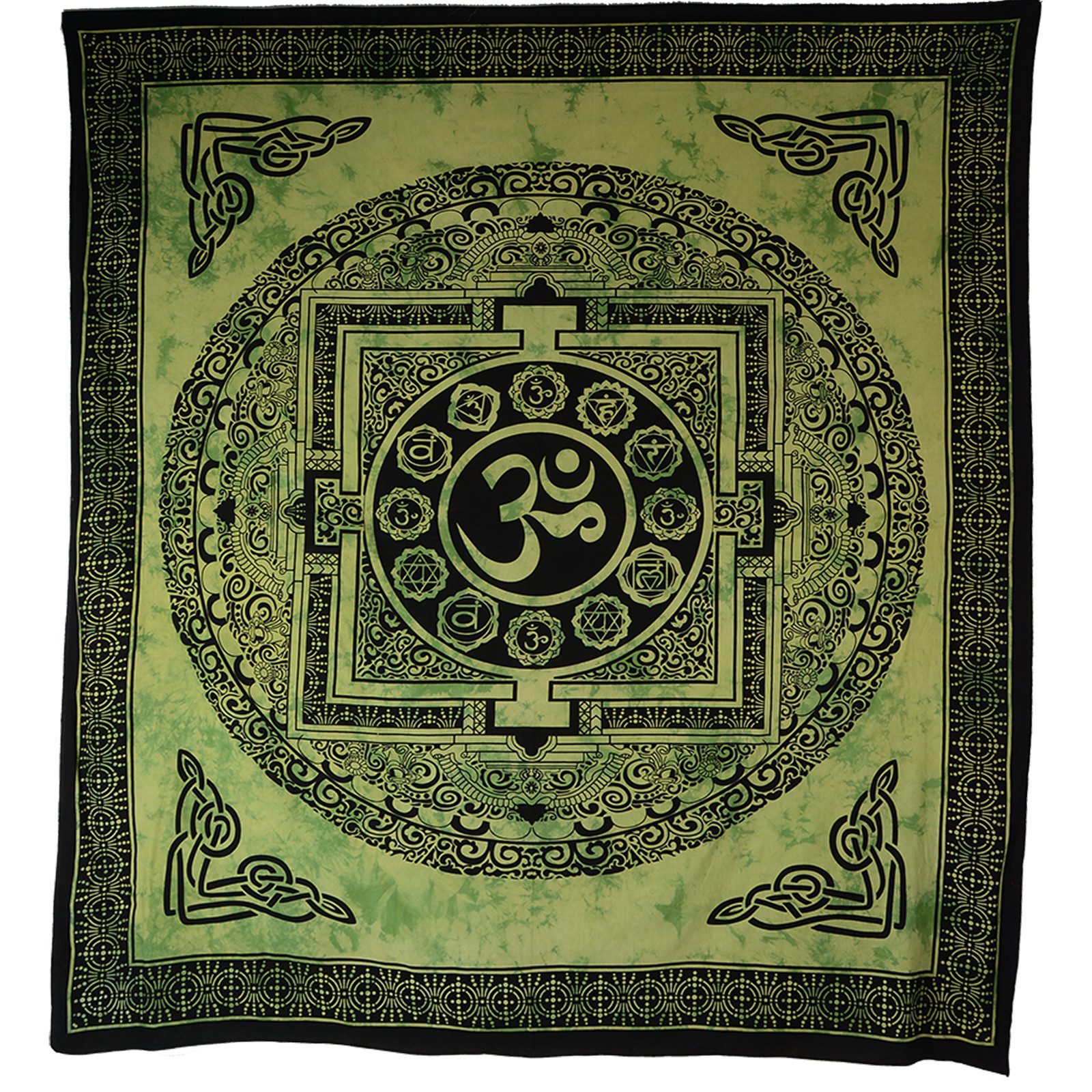 KUNST UND MAGIE Wandteppich Kunst und Magie Wandbehang Om Mandala ca. 235 x 205 cm