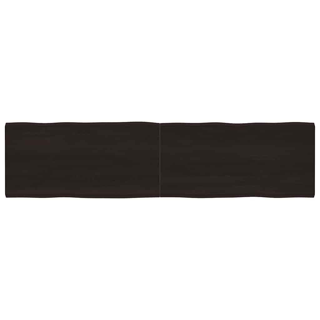 vidaXL Tischplatte Tischplatte 200x50x(2-6) cm Massivholz Behandelt Baumkante (1 St)
