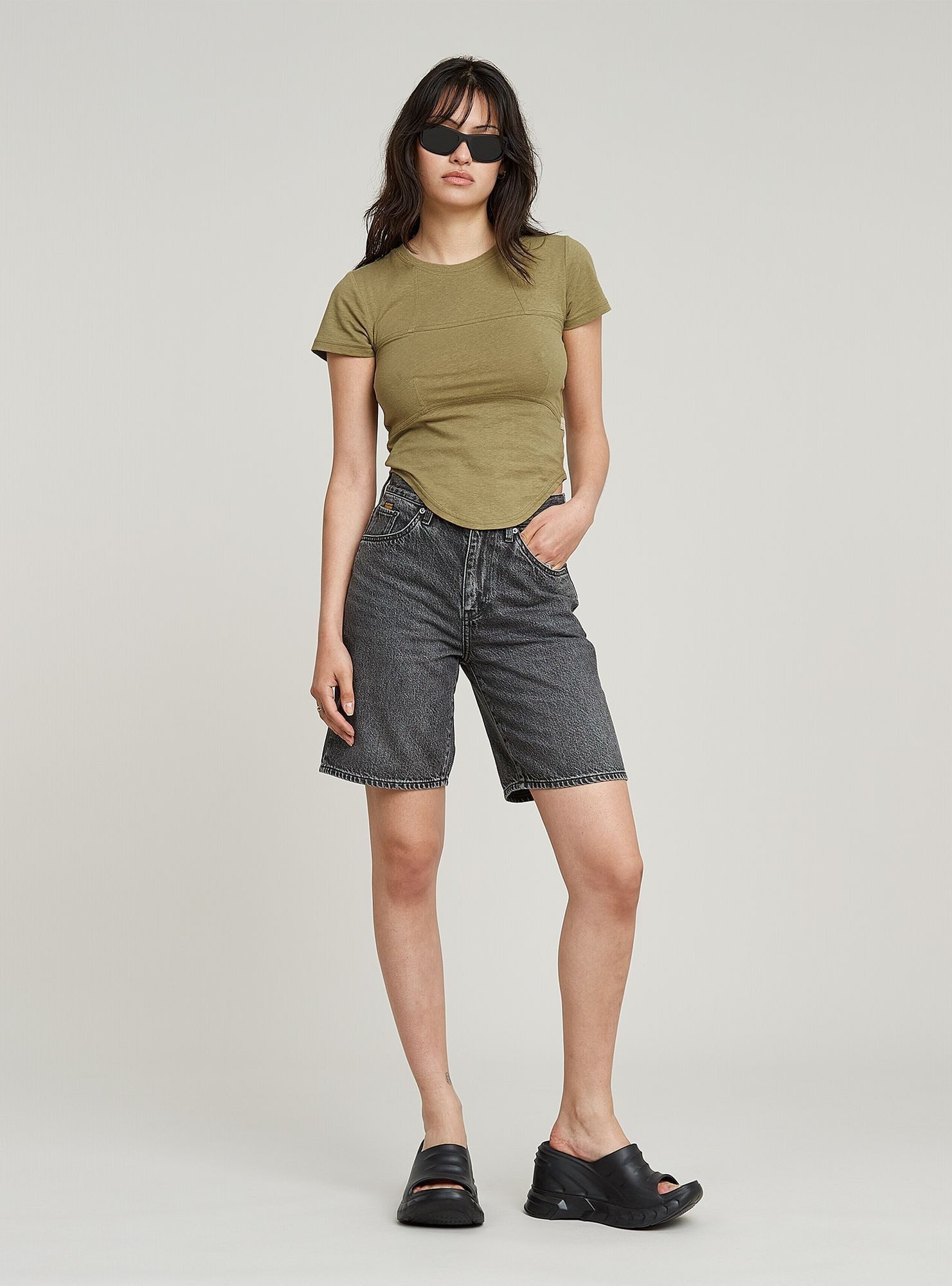 G-STAR Shorts Viktoria Bermuda Shorts Clean Edge