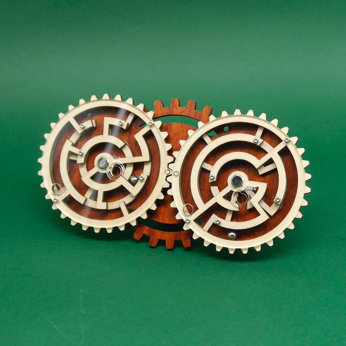 ROMBOL Denkspiele Spiel ZAHNRADLABYRINTH - interessantes Drehpuzzle, Knobelspiel, Denkspiel