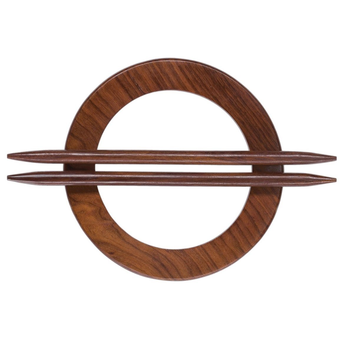 Dekospange Dekospange – Raffhalter rund - Größe: Ø 16 cm - Farbe: holz – dunkelbraun - Material: Holz, Gardinen, Vorhänge, Dekoschals, Scheibengardinen, Gardinenschienen, Gardinenzubehör, Verkaufseinheit: 1 Stück