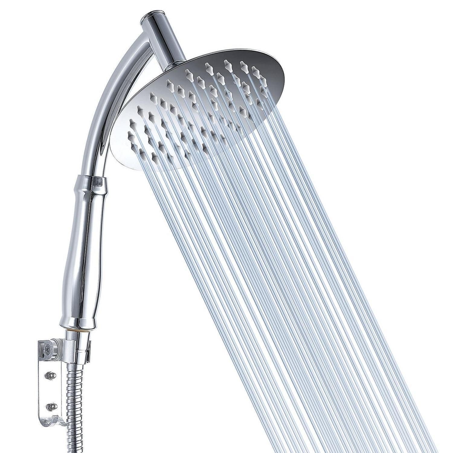 LuxusKollektion Regenduschkopf Regenduschkopf Hochdruck Edelstahl Wasserfall Chrom 15cm Rund