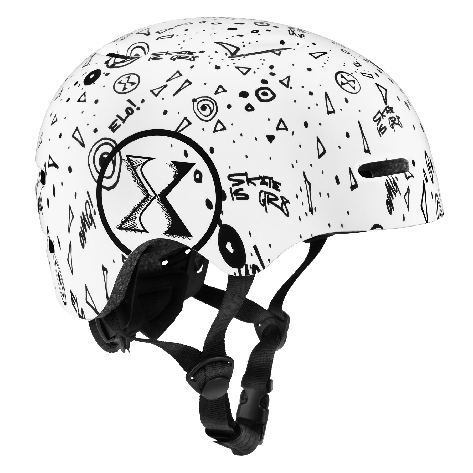 NILS EXTREME Fahrradhelm Fahrradhelm weiß in verschiedenen Größen für Skating und Roller, In-Mold-Technologie, 10 Belüftungsöffnungen, Verstellsystem