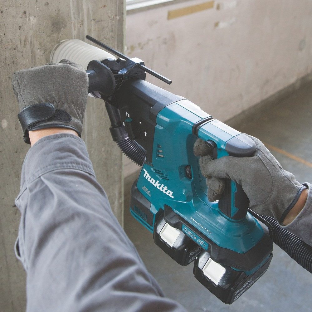 Makita Akku-Kombibohrhammer, max. 980 U/min, Kombihammer 2 x 18V, DHR281ZJ, SDS-PLUS, ohne Akku in MAKPAC 4
