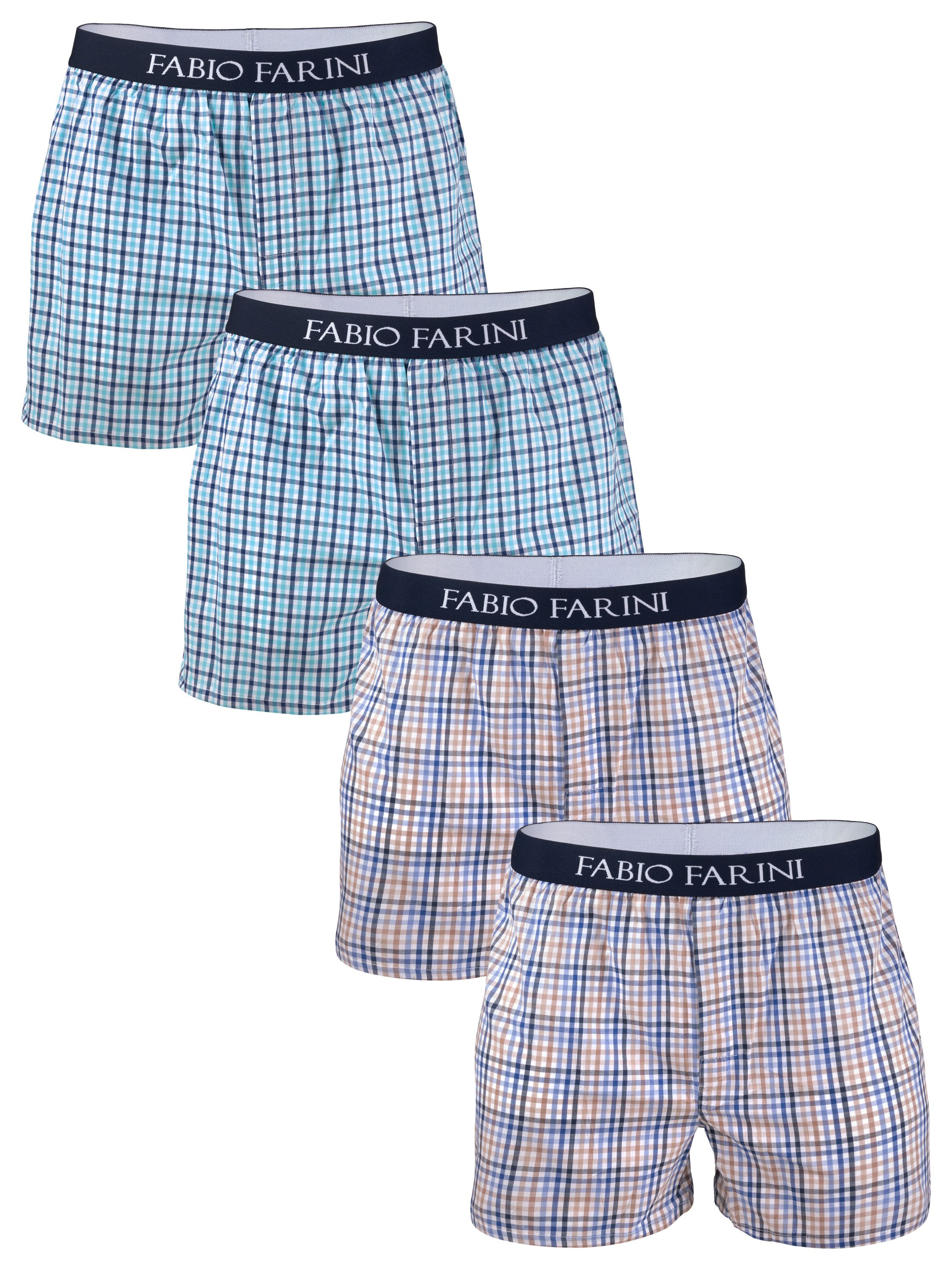 Fabio Farini Webboxer Herren Unterhosen - Männer Boxershorts (4-St) bequeme günstig online kaufen